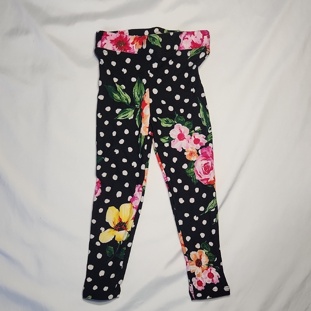 Girls Boutique Floral Polka Dot Leggings | Sizes 2T & 3T | NWT